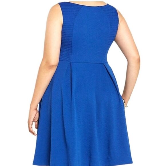 Torrid Blue Fit and Flare Mini Dress - Size 00 - Picture 2 of 5